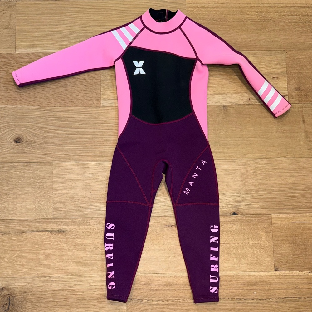 Dive & Sail Kids Pink Purple Surfing Wetsuit youth size Large